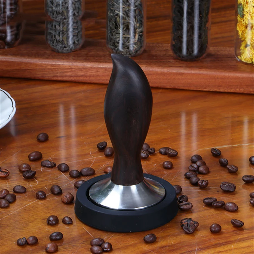 

58mm Acidwood Stainless Steel Coffee Tamper Flat Base Espresso Coffee Powder Hammer Coffeeware Coffee Tools For Barista
