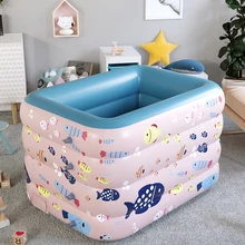 Kids Swimming Pool Kit Big Enclosure Adults Inflatable Beach Pool Accessories Baby Air Pump Pink Piscina Water Sports ZZ50YJ