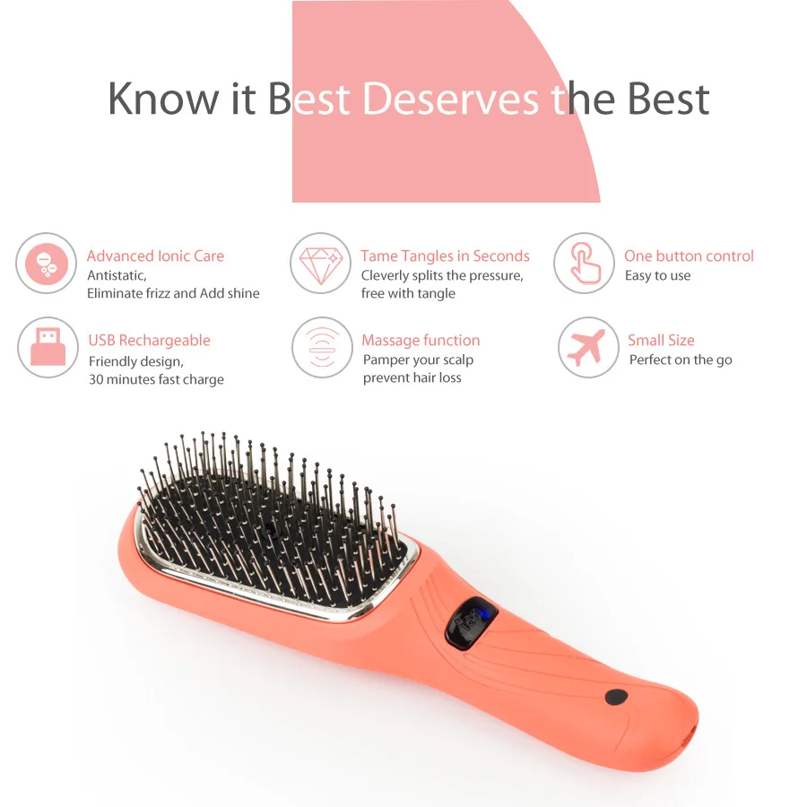 hair straightener brush battery operated