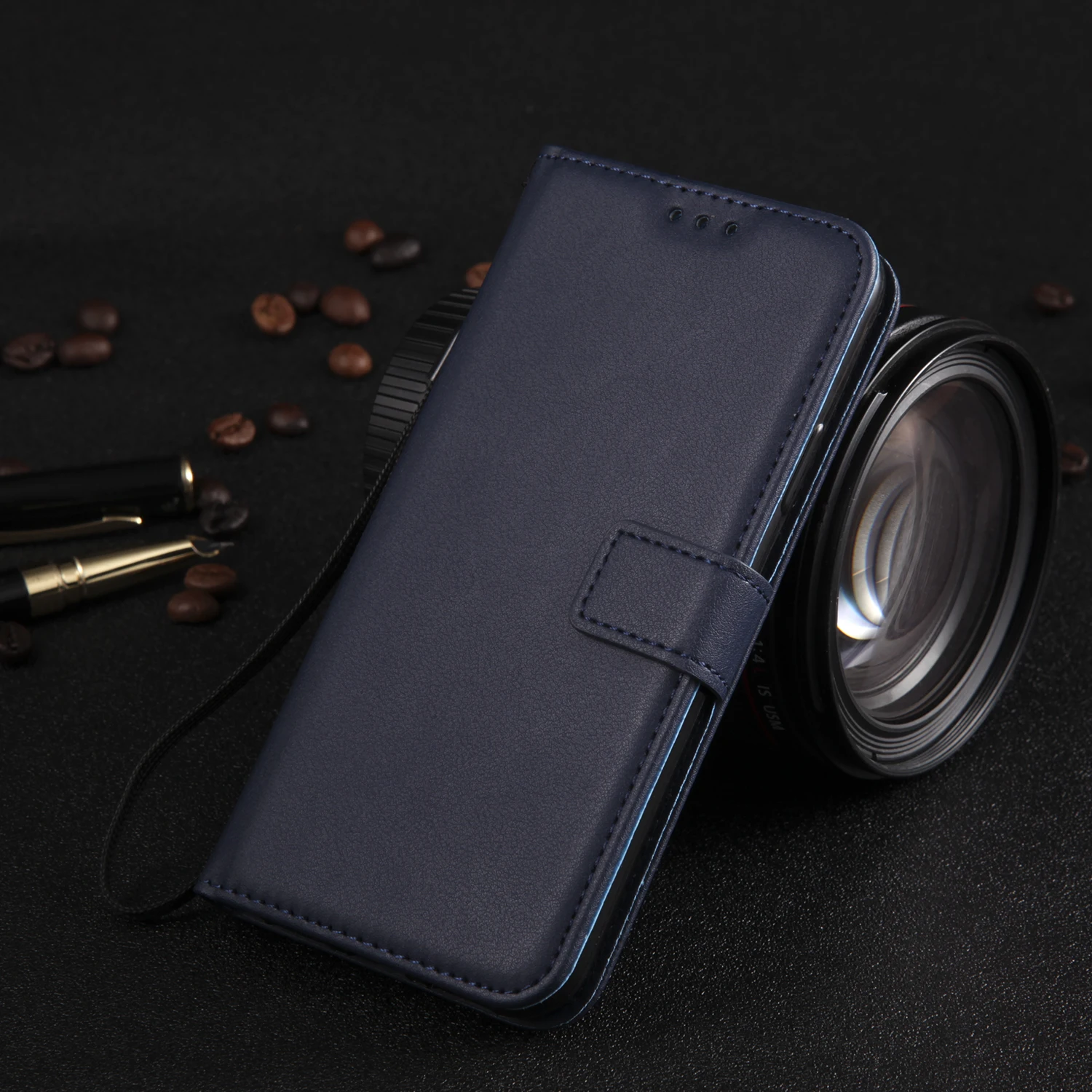 thumbnail image 1 of Leather Flip Wallet Case For Samsung Galaxy A3 A5 2016 2017 A6 A7 A8 A9 2018 A01 A02 J2 J3 J4 J5 J6 Plus J7 J8 Protect Cover, 1 of 5