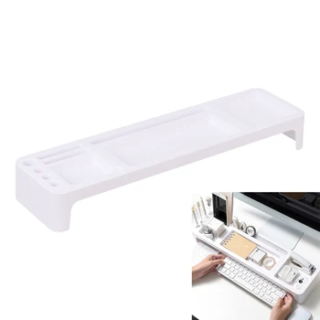 

Plastic Office Storage Rack Desk Organizer Table Stationery Holder Desktop Keyboard Accessories for Computer/Textbooks/Pad/Phone