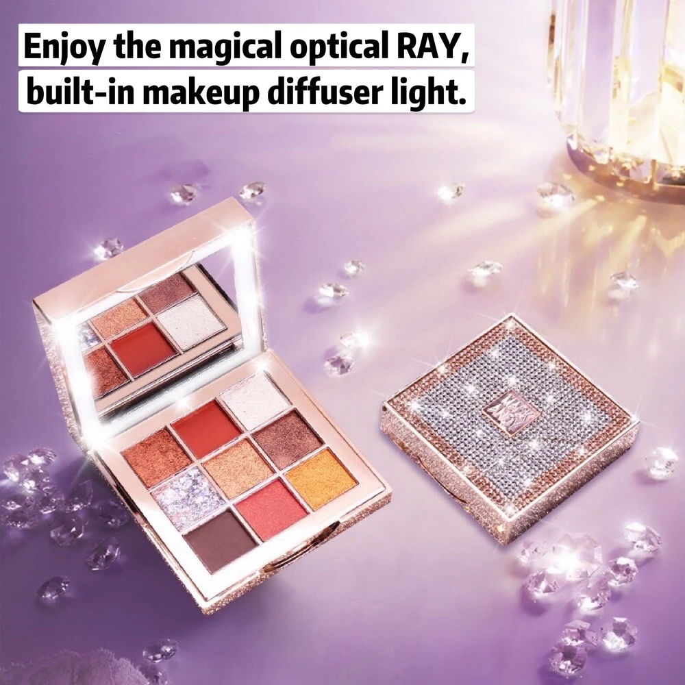 

Makeup Dazzling Star Diamond Mirror Light Eyeshadow Beauty Makeup Super Fire Light Nine Color Eyeshadow Palette Matte Pearl Ligh