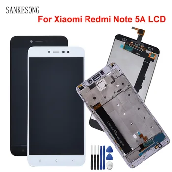 

For Xiaomi Redmi Note 5A(2GB) LCD Display Touch Screen Digitizer Assembly+frame For Redmi Note 5A prime (3GB)+Free tool