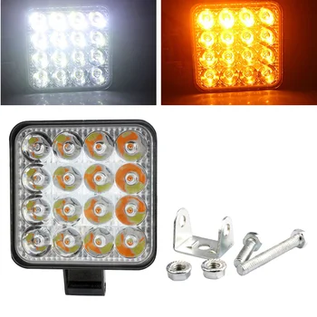 

16-LED Working lights White/Yellow Off-road Inspection Lamp 6000K 5000LM