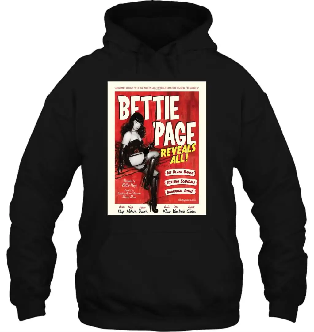 Мужская толстовка Bettie Page раскрывает все постеры всех размеров от S до 5XL фирменный стиль Новая женская уличная одежда