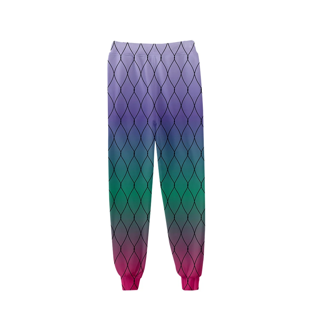 Fashion 3D Ghost Blade Youth Jogging Sweatpants Men's Ladies Black And White Plaid Style Hip Hop Trousers Autumn