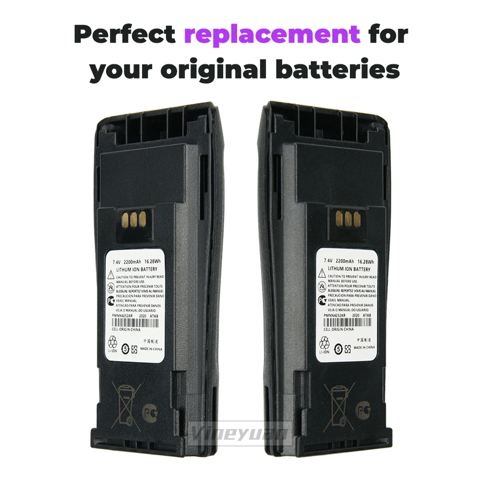 5 Batterie NiMH 1800mAh Per Radio Motorola - Compatibili Con DP1400, CP200XLS - Foto 9