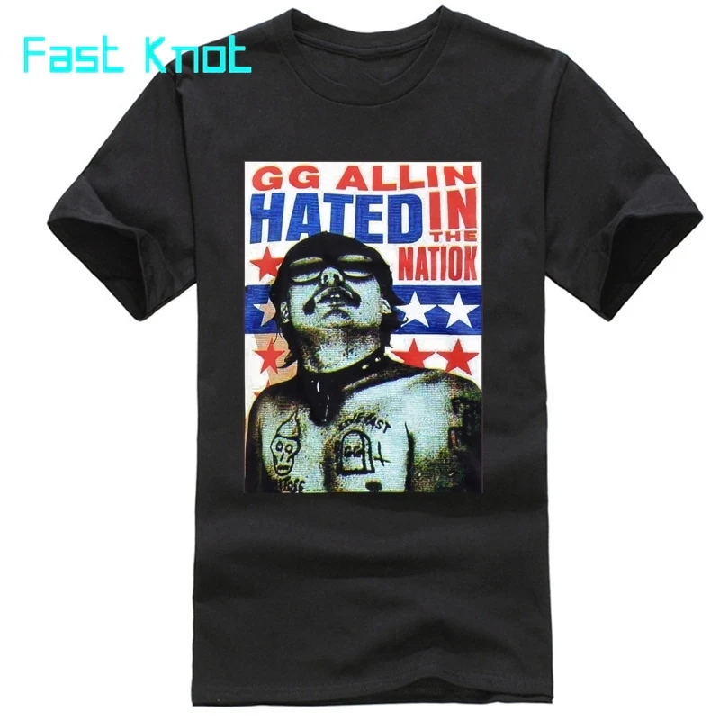 MENS T-SHIRT GG ALLIN HATED IN THE NATION PUNK ROCK CULT MURDER JUNKIES S - 3XL sbz3536 | Мужская одежда