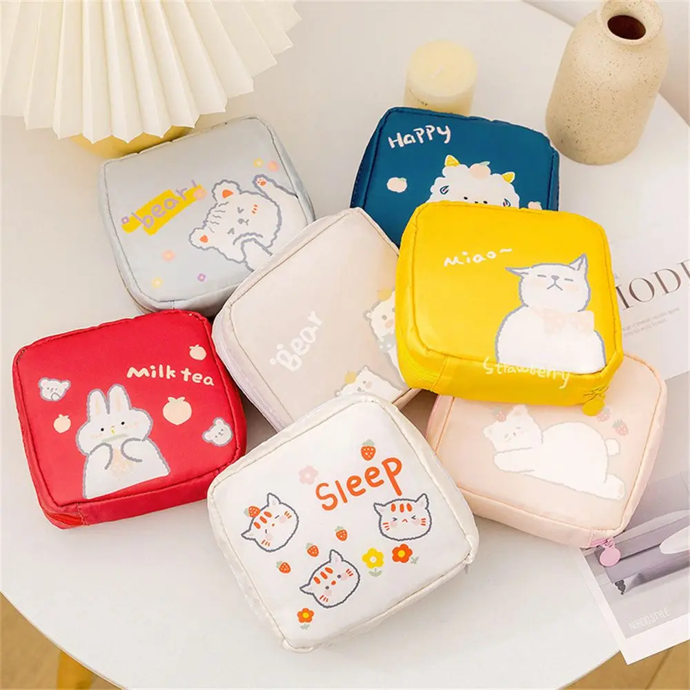 

Portable Kawaii Travel Cosmetic Bags Sanitary Pads Bag Napkin Pouch Coin Purse