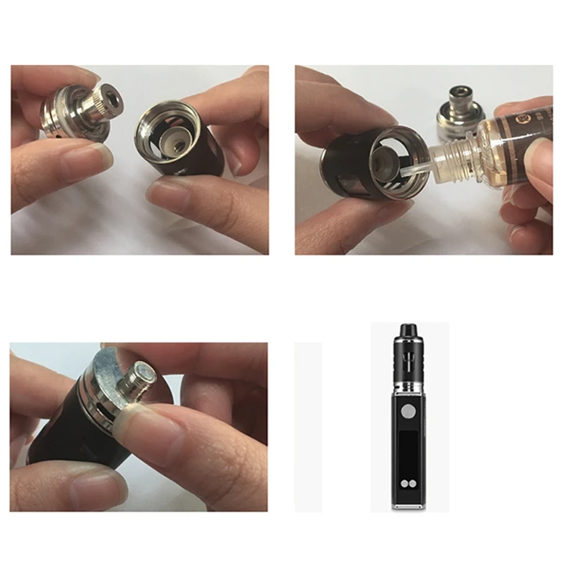 2 шт электронная сигарета 80 Вт регулируемый Vape Mod Box Kit 2200Mah 0.3Ohm 3 мл бак электронная сигарета большой дым атомайзер вейпер(серебро и