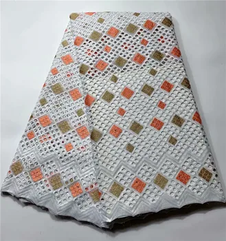 

Pretty Wedding/Party Swiss Voile Lace African Embroidery Cotton Lace Fabric For Dress VCH34(5Y/Lot) Many Color
