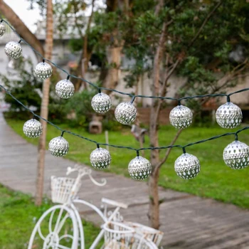 

LED String Lights 9.84ft 20 Globe Moroccan Balls for Christmas Party Outdooor Garden Patio Home Decoration