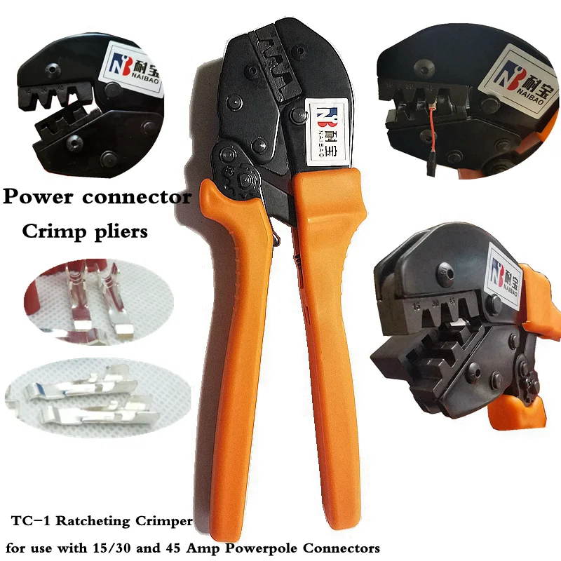 

NB-M1AW ratcheting crimper para uso com conectores 15/30 e 45 ampères powerpole 15/30 e conectores de 45 ampères.