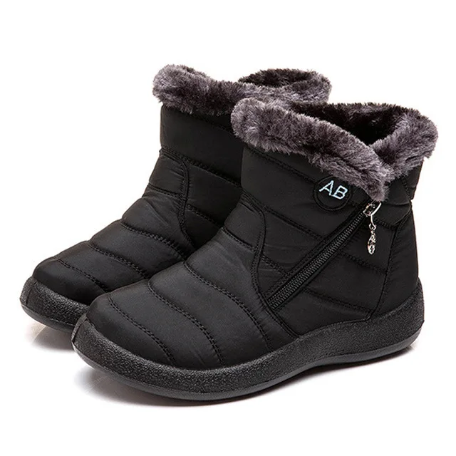 05 Black Женские снегоступы ботинки на нескользящей подошве женские зимние ботинки на меху, Теплые ботильоны для Для женщин утепленные водонепроницаемые ботинки botas mujer; размер 40 41 42 - Цвет: 05 Black
