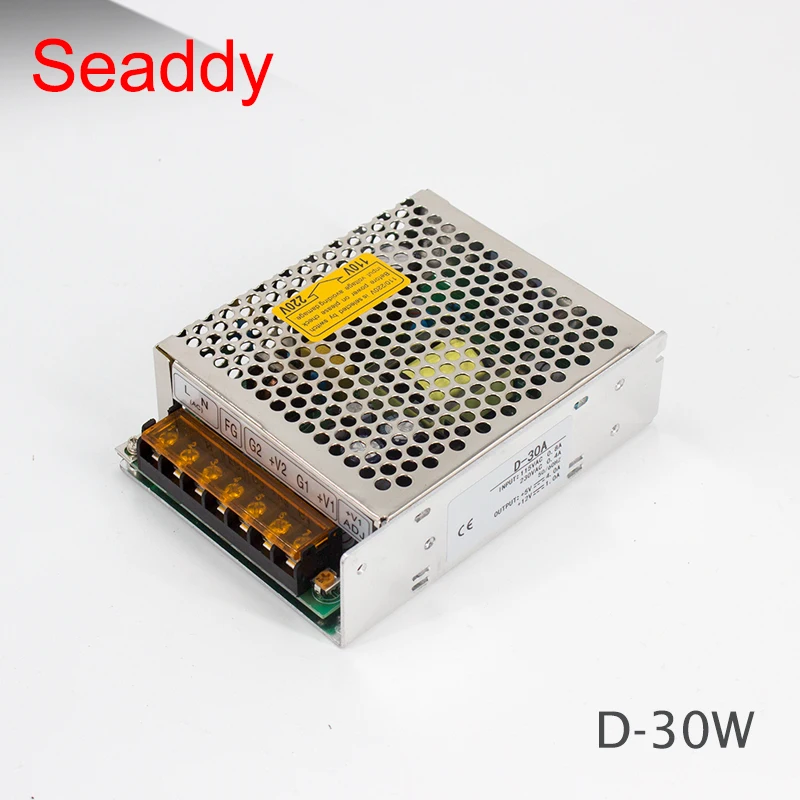 

High voltage 30w dual output 12 volt 5 volt power supply 12v 1a ac dc power adapter 5v 4a stabilized dc power supply d-30 smps