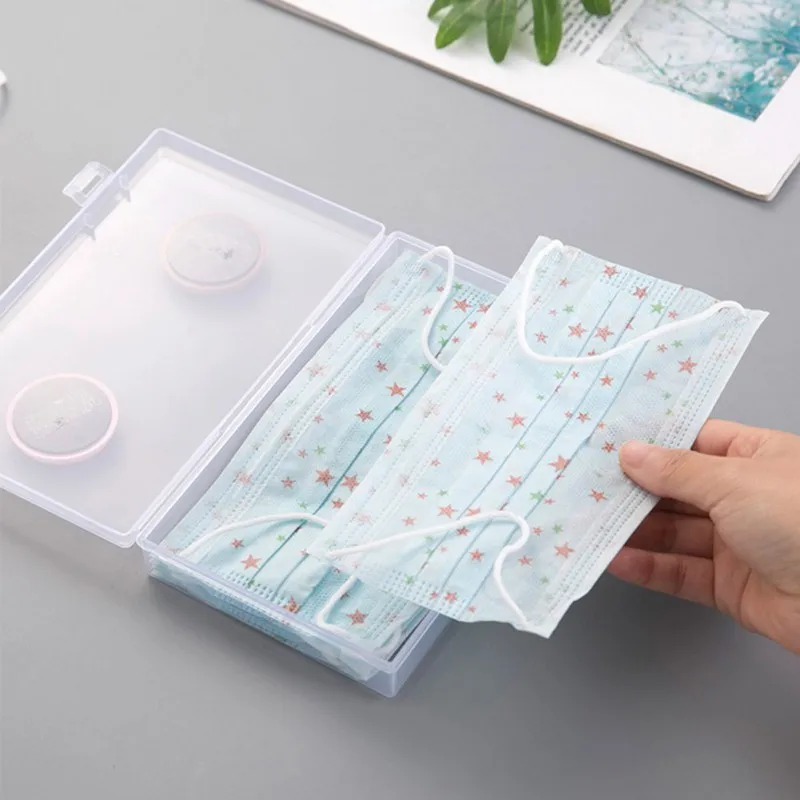 

Face Masks Organizer Dustproof and Moisture-Proof Cover Holder Portable Mask Case Seal Box Household Accessories