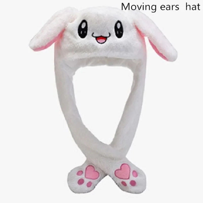 

Cute Lovely Rabbit Ear Hat Can Move Airbag Magnet Cap Plush Gift Dance Intrested Toy Fashionable Handmade Casual Hats YL4