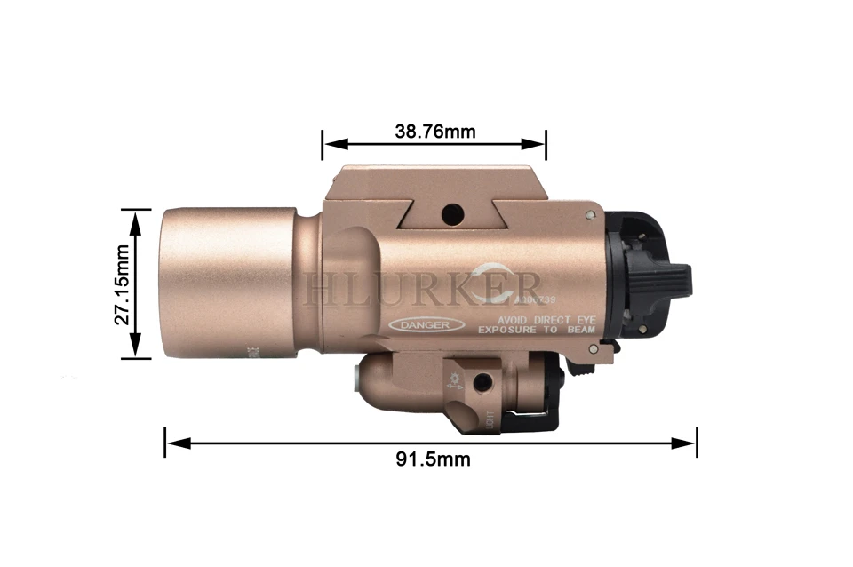 Armas de Airsoft Arma com Mira Vermelho para Pistola Caça Tático Exército Glock Lanterna Olheiro 3w 400 Lumen Luz Laser Ar15 X400 2 Luzes de armas
