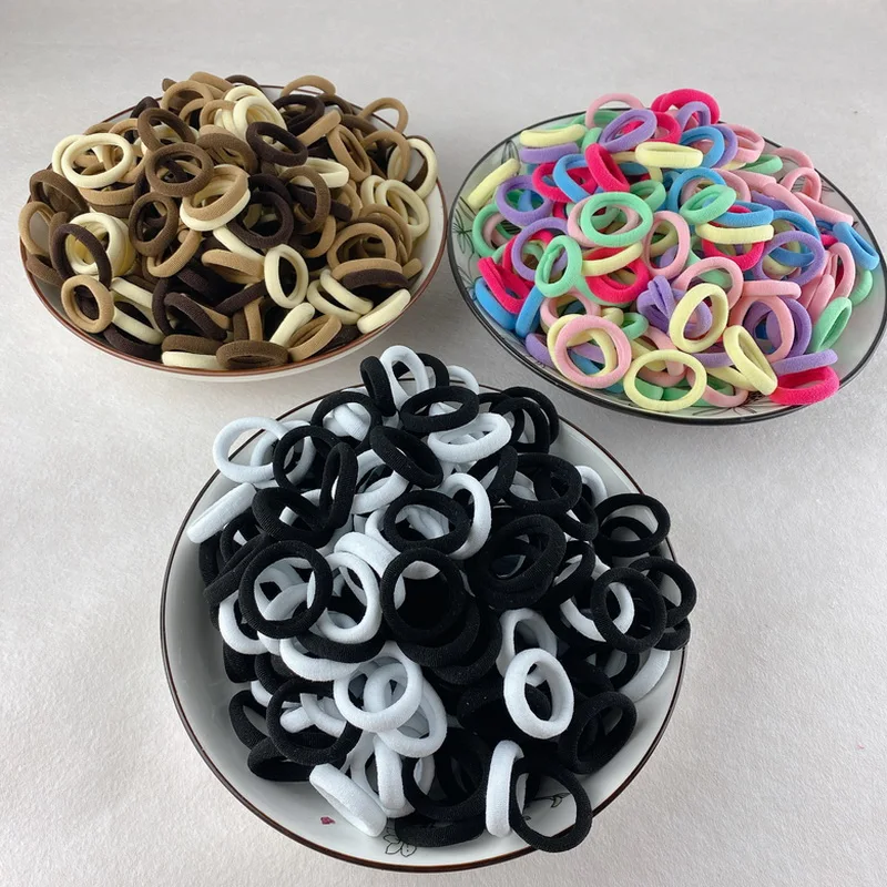 Lot De 100 Mini Chouchous Colorés Pour Cheveux - Élastiques Multicolores