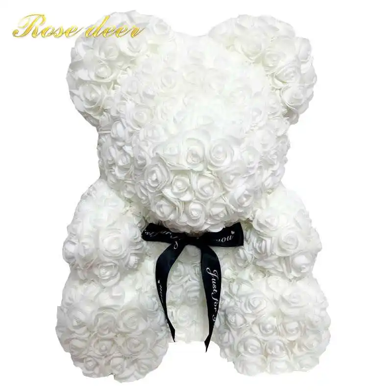 

25CM Valentine's Romantice Artificial Rose Bear/Dog/Rabbit PE Rose Gift For Wedding Party Creative DIY Valentine PE Rose