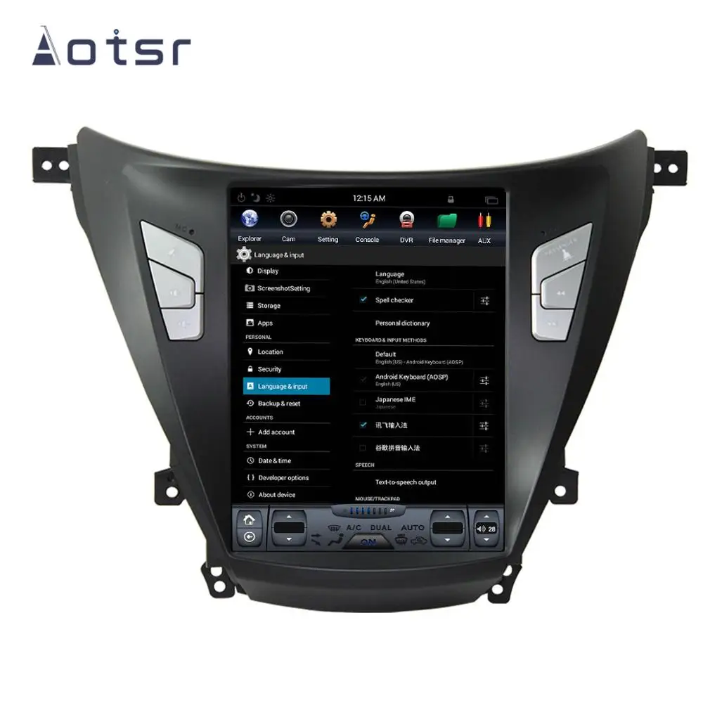 Excellent Aotsr Tesla 10.4“  Vertical screen Android 8.1 Car DVD Multimedia player GPS Navigation For HYUNDAI ELANTRA 2011-2018  carplay 5