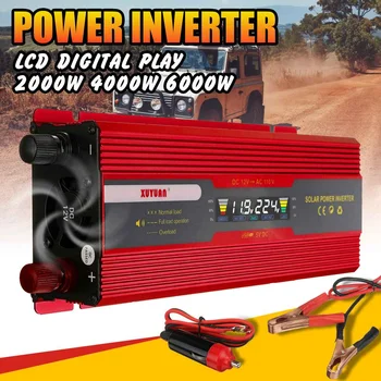 

Max 6000W Solar Inverter DC 12V to AC 110/220V LCD Display Pe ak Power Inverter Voltage Transformer Convertor Transformer+Socket