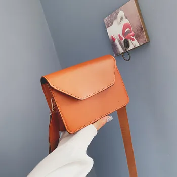 

Women Bags Small Contrast Color Shoulder Bags Wild Messenger Crossbody Bag PU Leather Handbags For Women Brief Flap Bolsos Mujer