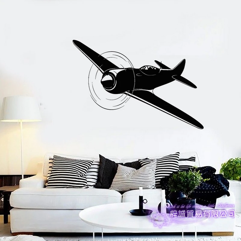 Airplane Sticker Vehicle Decal Classic Aircraft Posters Vinyl Wall Decals Aeroplane Parede Decor Mural Airplane Sticker