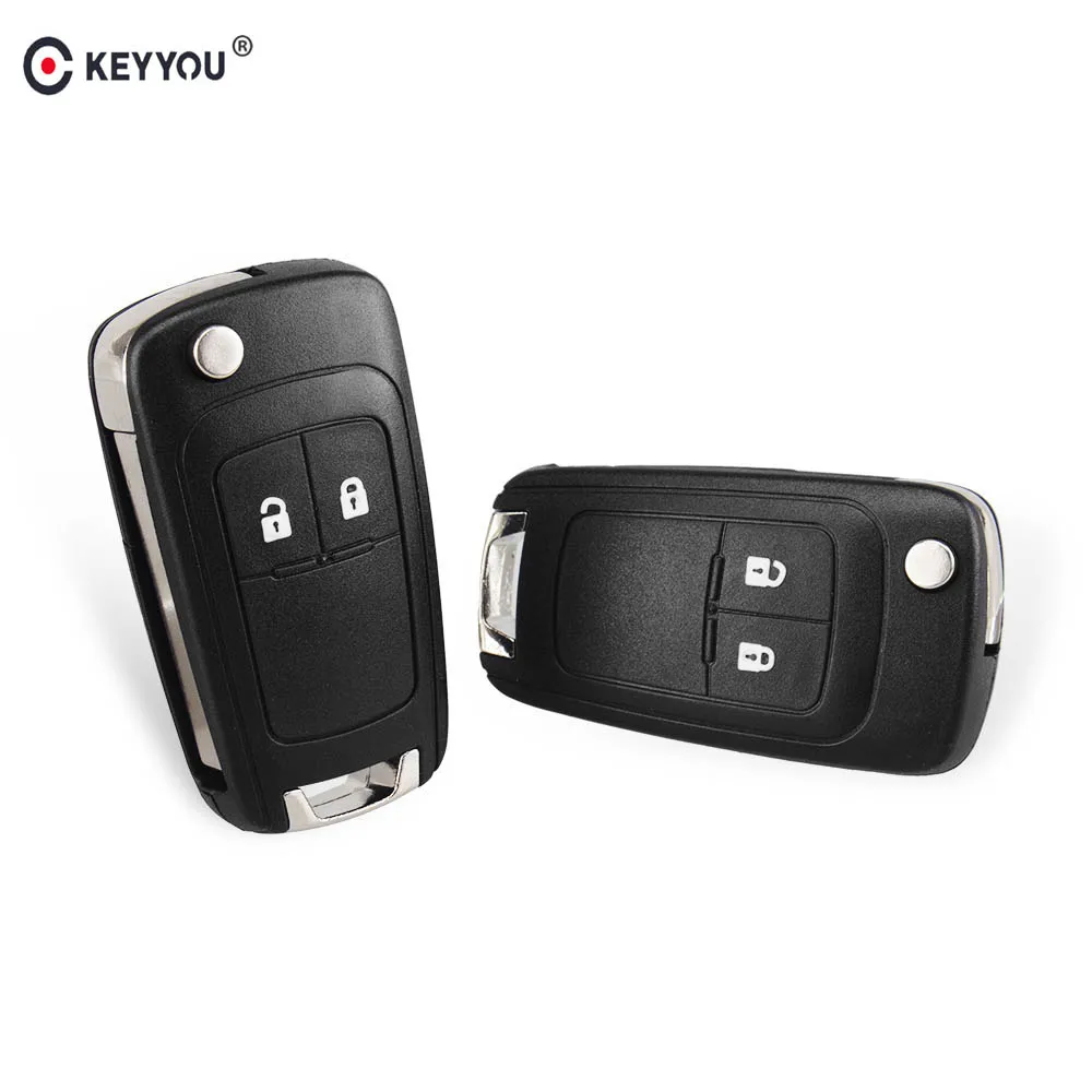 KEYYOU 2 кнопки флип складной автомобиль дистанционного ключа корпус подходит для Vauxhall, Opel Insignia Astra с HU100 ключ лезвие чехол для автомобильного ключа