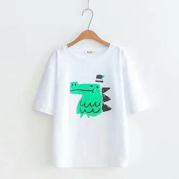 

Fashion T Shirt Women Casual Short Sleeve T-shirt Women 2019 100% Cotton High Quality Summer