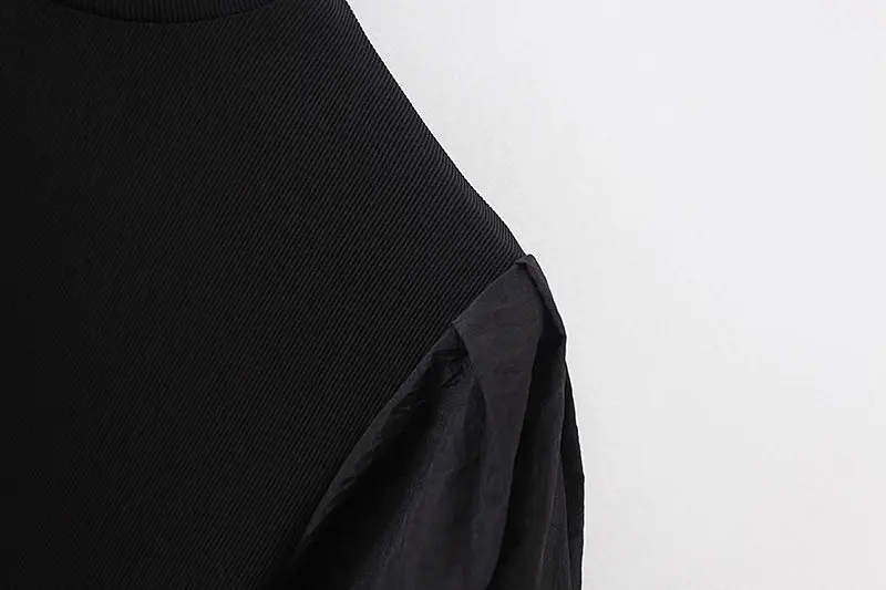 Новинка, женские винтажные трикотажные блузки со стоячим воротником и рукавом-фонариком в стиле пэчворк, рубашки, женские шикарные облегающие брендовые Топы LS6114
