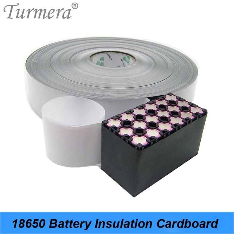 Turmera 1M 65mm 120mm 180mm 330mm 18650 Battery Insulation Cardboard with Adhesive for 21700 26550 32650 32700 Lifepo4 Battery J01