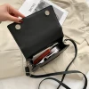 2021 Solid Color Fashion Shoulder Handbags Female Travel Cross Body Bag Weave Small PU Leather