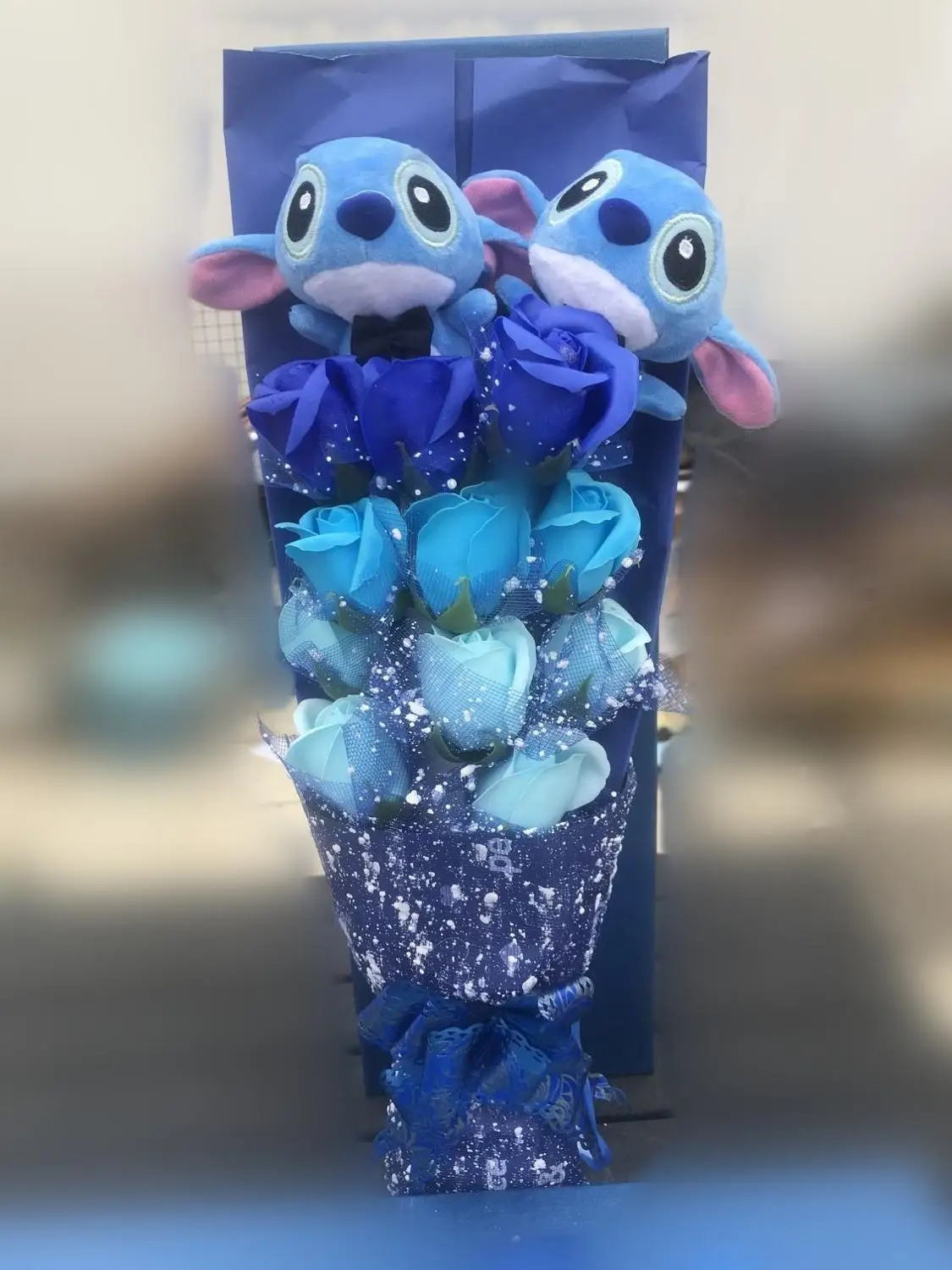 Artificial Flowers Bouquets Mini Roses Plush Kawaii Fake Silk Flower