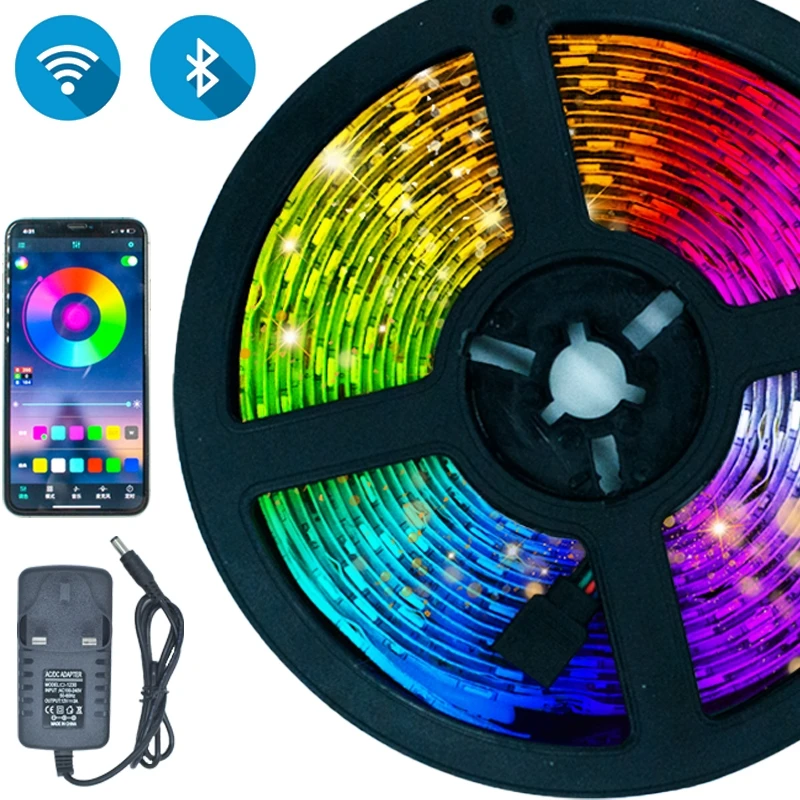 

Led Light Strip RGB 2835 Waterproof Color Changing Flexible Ribbon Tape Diode DC 12V 20M Bluetooth Home Decoration