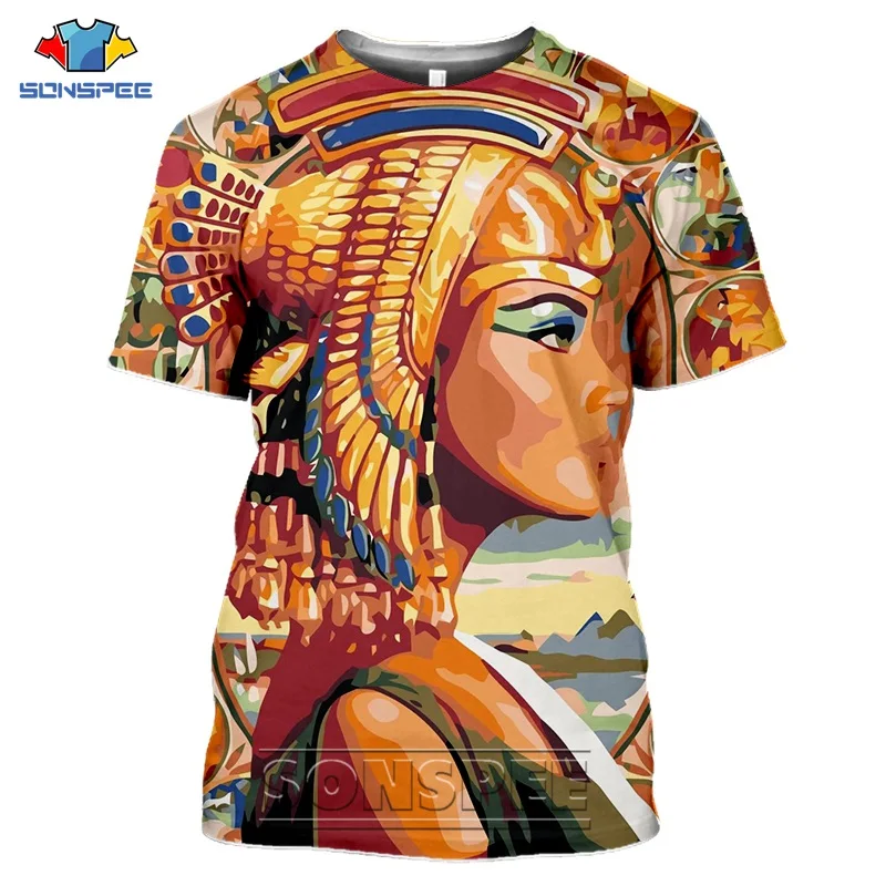 Cleopatra Ancient Horus Egyptian t shirt God Eye of Egypt Pharaoh Anubis Graphics 3d Print T-shirt MenWomen Unisex Streetwear (20)
