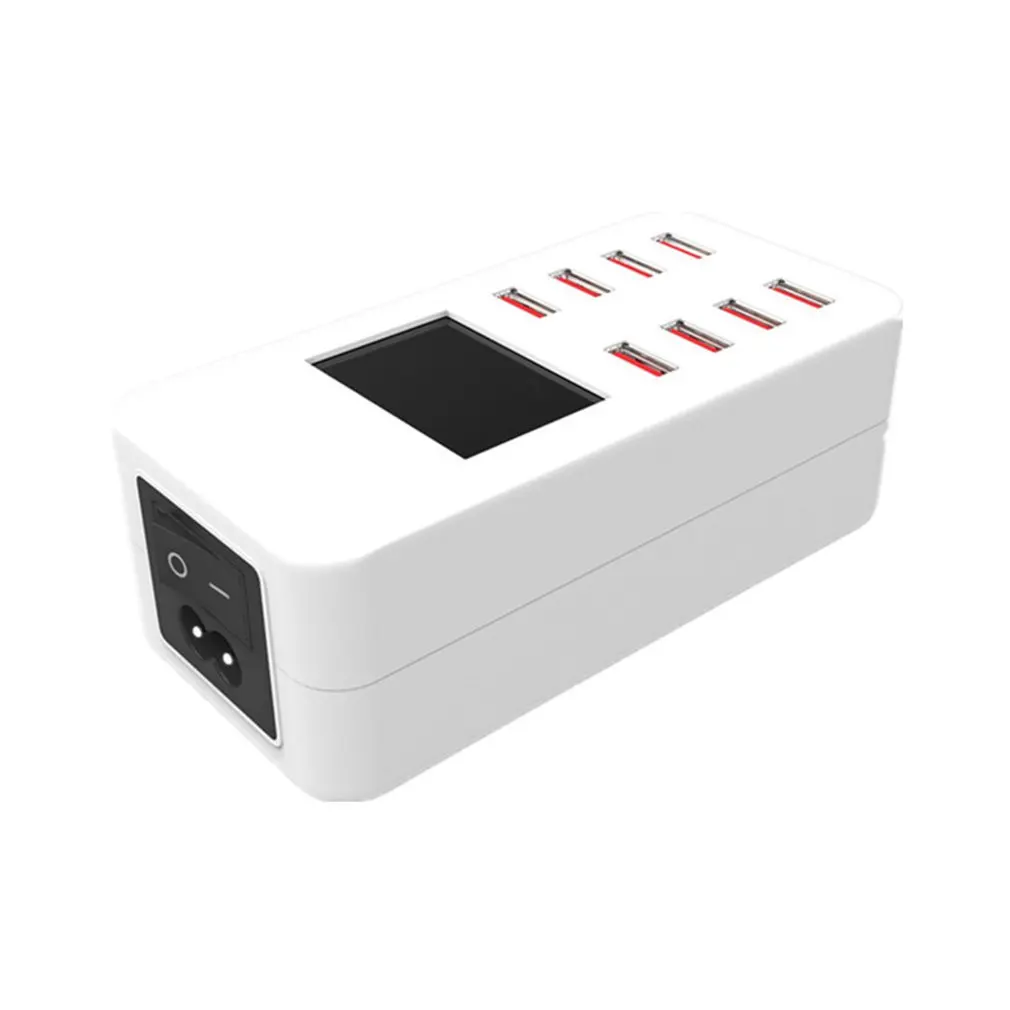 

Smart USB Charger LED Display 8 Port 40W Fast Charging For iPhone for iPad for Samsung for Huawei for Xiaomi Mobile phone