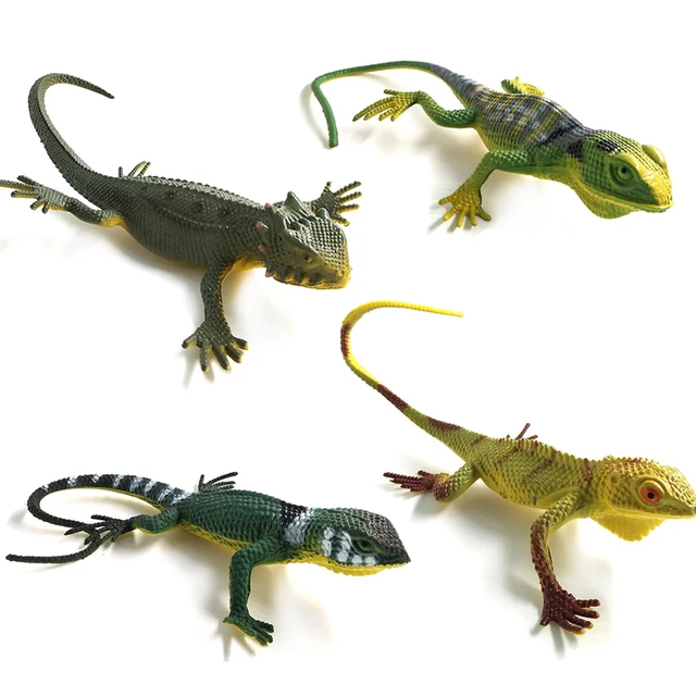 12Pcs Funny Collectible Handmade Mini Simulation Lizard Gecko Animal Model Magic Trick Kids Educational Toys 4
