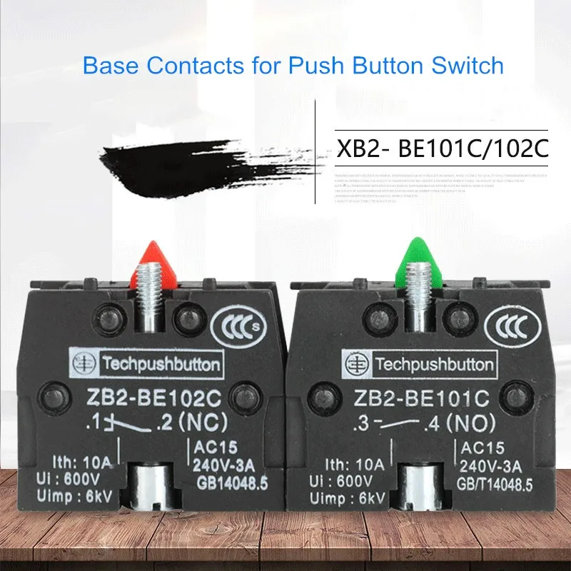 

10pcs XB2 Push Button Switch Contacts Parts ZB2 BE101C BE102C for 22mm Push Button Switch NO / NC