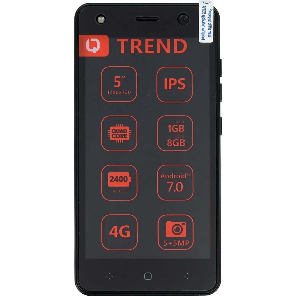 Смартфон BQ Trend 5009L 8Gb 1Gb черный 3G 4G 2Sim 5" IPS 720x1280 And7.0 5Mpix 802.11bgn GPS
