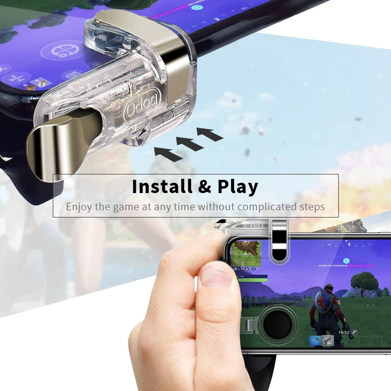  FFYY-Data Frog For Pubg Game Gamepad For Mobile Phone Game Controller L1R1 Shooter Trigger Fire But