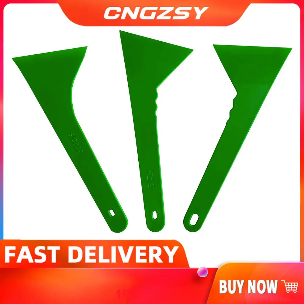 

Green Triangle Car Squeegee Vinyl Film Sticker Wrapping Tool Window Glass Clean Squeegee Scraper Vehicles Decal Tools B73