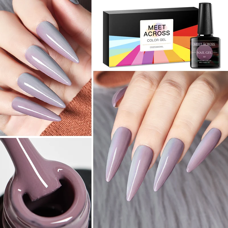 Набор гель-лаков MEET ACROSS UV Vernis Полуперманентная гель-краска матовое верхнее покрытие 8 мл Гель-лак для маникюра