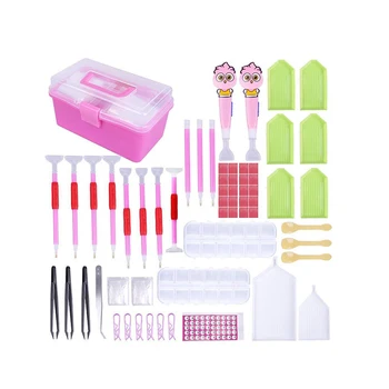 

117pcs Diamond Painting Tool Diamond Embroidery Accessory Full Kit Pen Glue Tweezer With Storage Box Rhinestone Craft Set DIY