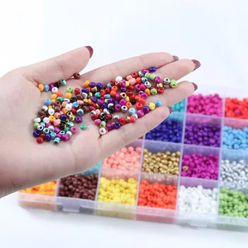 

Jewelry Making Kit Czech Glass Seed Beads Box Set Lobster Clasps Beading Cord For DIY Earring Bracelet Necklace Jewelry Making