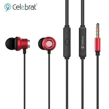

Celebrat D5 Metal wired Earphone Sport in ear Hifi bass stereo headset for note 9s fone de ouvido auricular