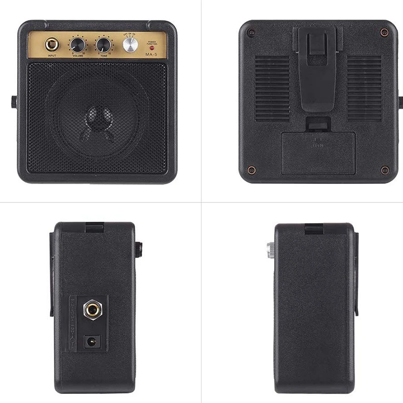 Electric Amplifier for Guitar Amp Speaker 5W with 6 35mm Input 1 4 Inch Headphone Output Supports Volume Tone Adjustment