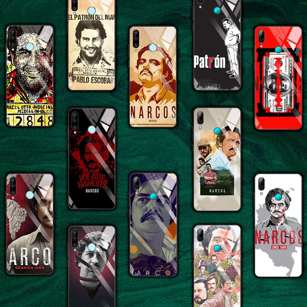 Pablo Escobar Lovely Glass Black Edge Case for Huawei P30 Lite P40Pro P20 P Smart 2019 Honor 8X 20 Y7 Cell Painted Phone Cover | Мобильные