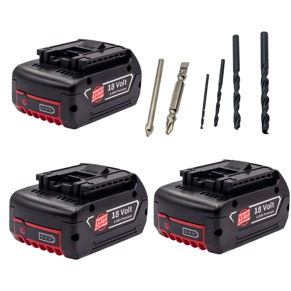For Bosch 18V Battery 6.0AH BAT609 