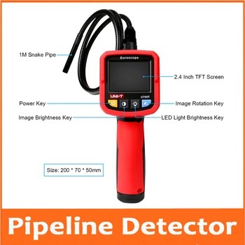 

UT665 Industrial Borescope Professional Endoscope Vehicle Maintenance Inspection Pipeline Detector with Waterproof Snake Camera